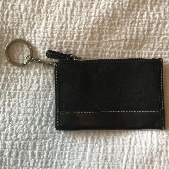Vintage Black Coach KeyFob Credit Card Holder